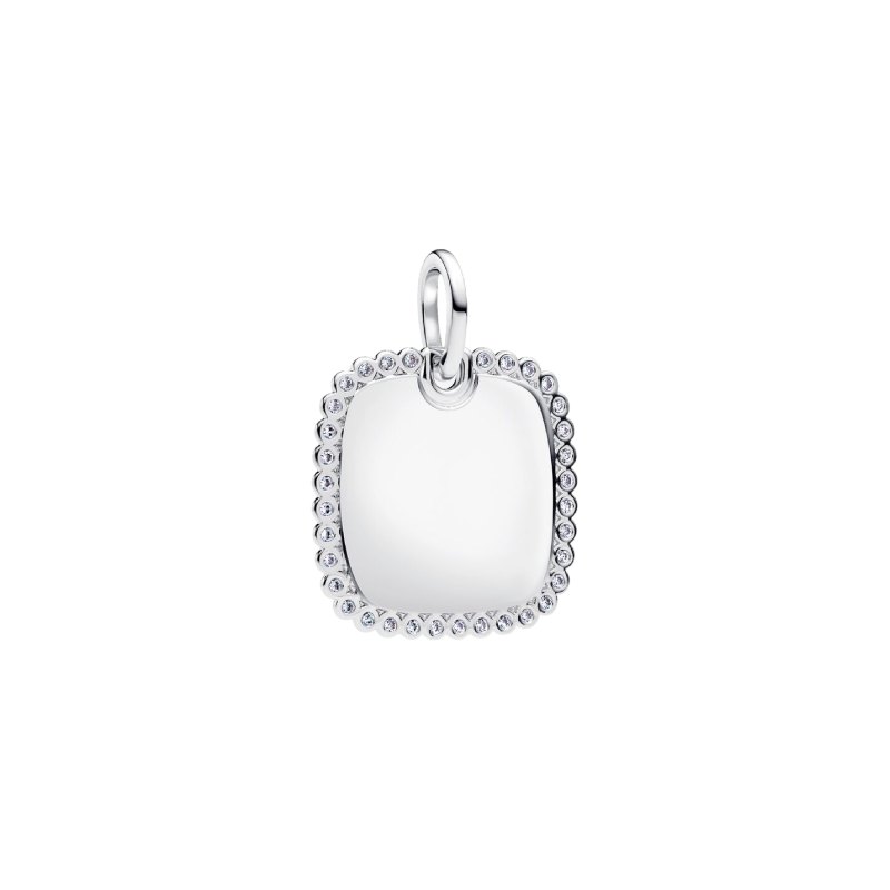Charm PANDORA - Pendente Medaglia Quadrata Luminosa da incidere - 394009C01