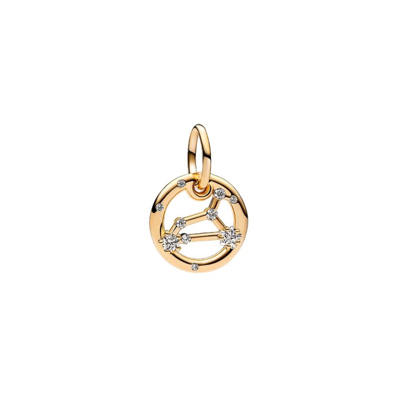 Charm PANDORA - Pendente Segno Zodiacale Leone Placcatura in Oro 14k- 762725C01