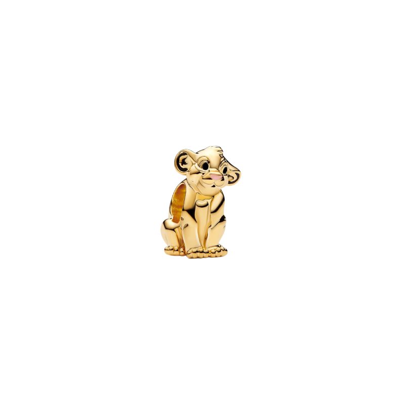 Charm PANDORA - Disney, Il Re Leone, Simba Placcatura in Oro 14k - 763376C01