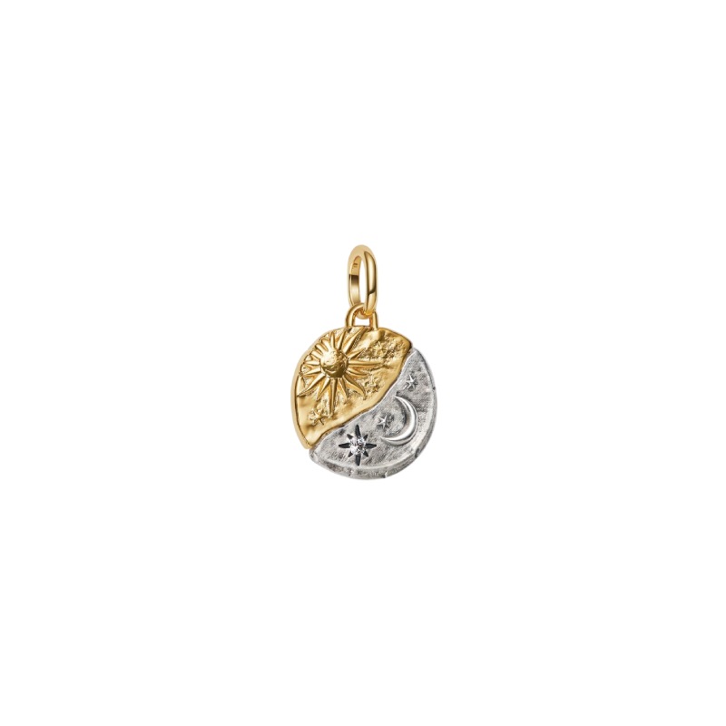 Charm PANDORA - Medallion Sole e Luna "Ad Astra Per Aspera"
Argento Sterling 925,  Placcatura in Oro 14k - 763977C01