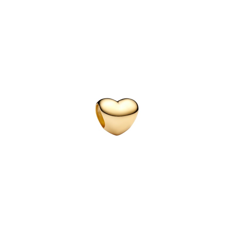 Charm PANDORA - Mini Charm Cuore Be Love da incidere Placcatura in Oro 14k - 763998C00