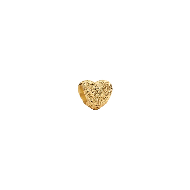 Charm PANDORA - Mini Charm Cuore effetto diamantato Placcatura in Oro 14k- 764000C00