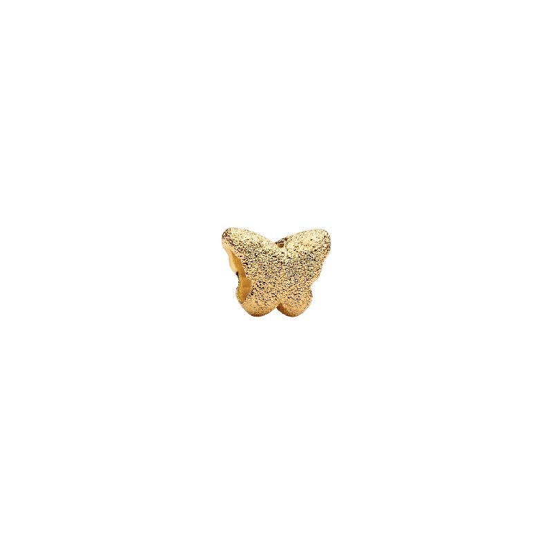 Charm PANDORA - Mini Charm Farfalla effetto diamantato Placcatura in Oro 14k - 764046C00