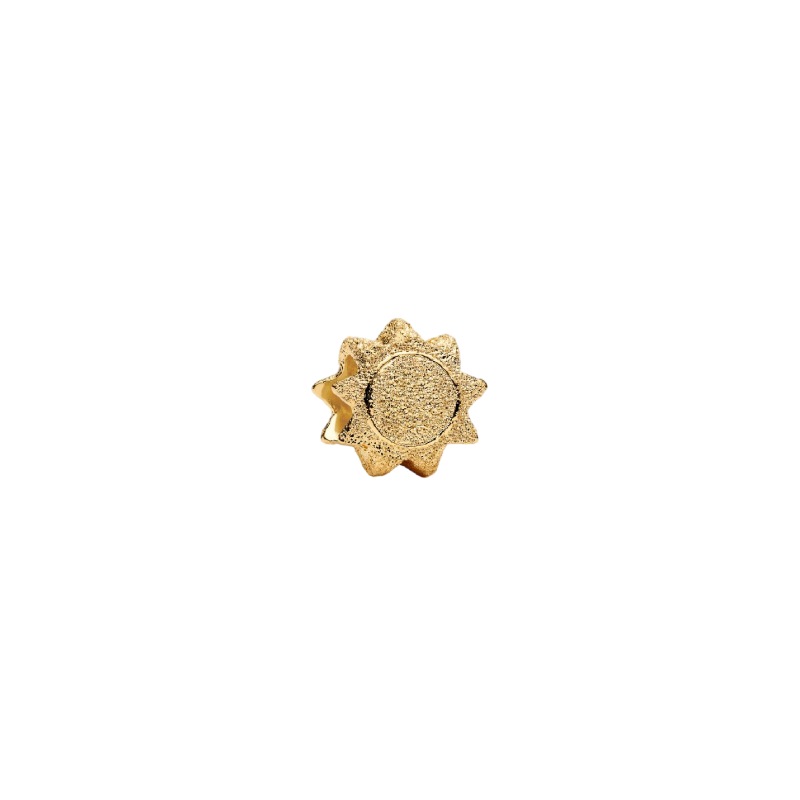 Charm PANDORA - Mini Charm Sole effetto diamantato Placcatura in Oro 14k - 764052C00