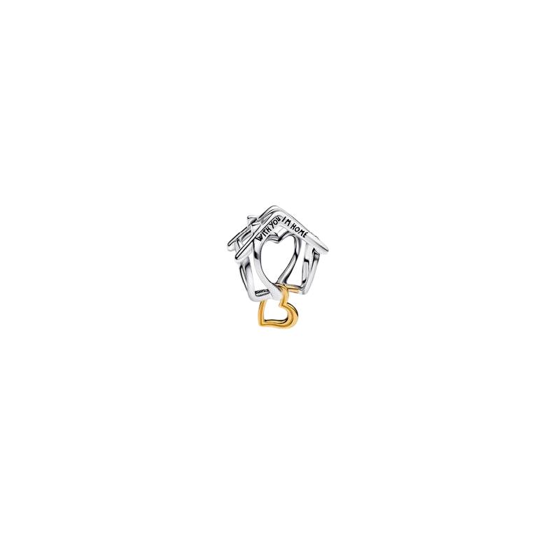 Charm PANDORA - Openwork Casa "With You I'm Home" - 764145C00