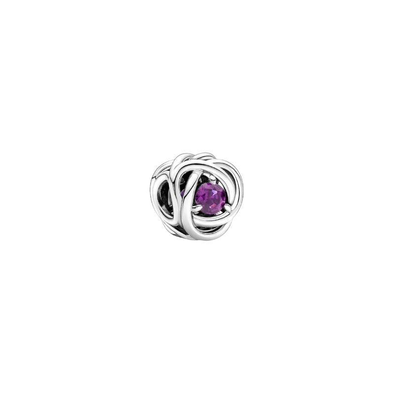 Charm PANDORA - Cerchio Eterno Viola Febbraio - 790065C02