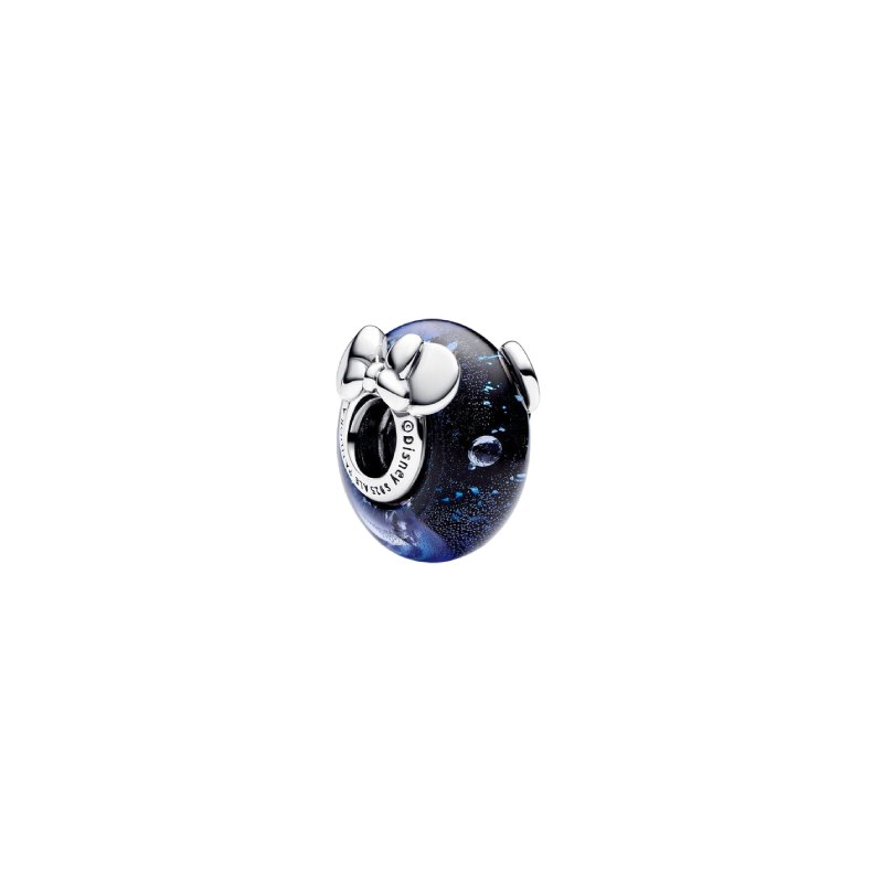 Charm PANDORA - Disney, Mickey e Minnie, Vetro di Murano Blu - 792958C01