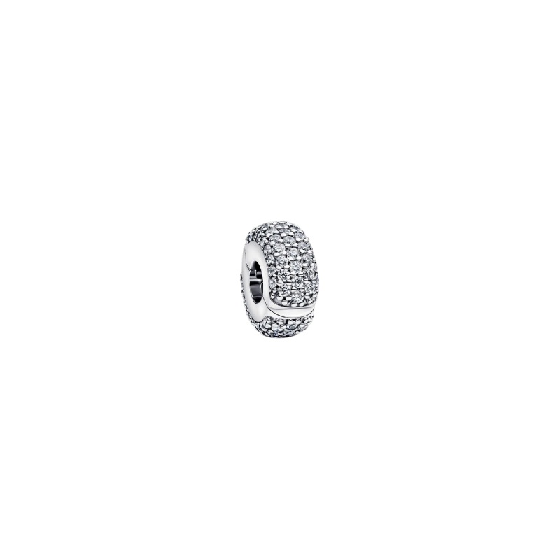 Charm PANDORA - Clip Pavè Fascia Tripla Argento Sterling 925 - 794032C01