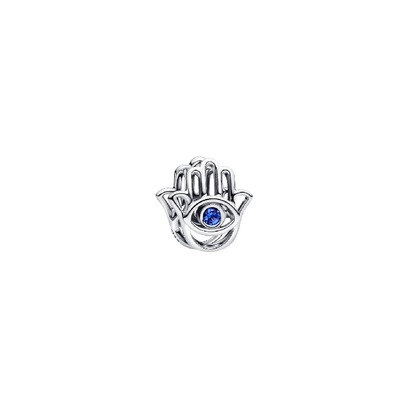 Charm PANDORA - Openwork Mano di Fatima Pietra Blu Argento Sterling 925 - 794062C01
