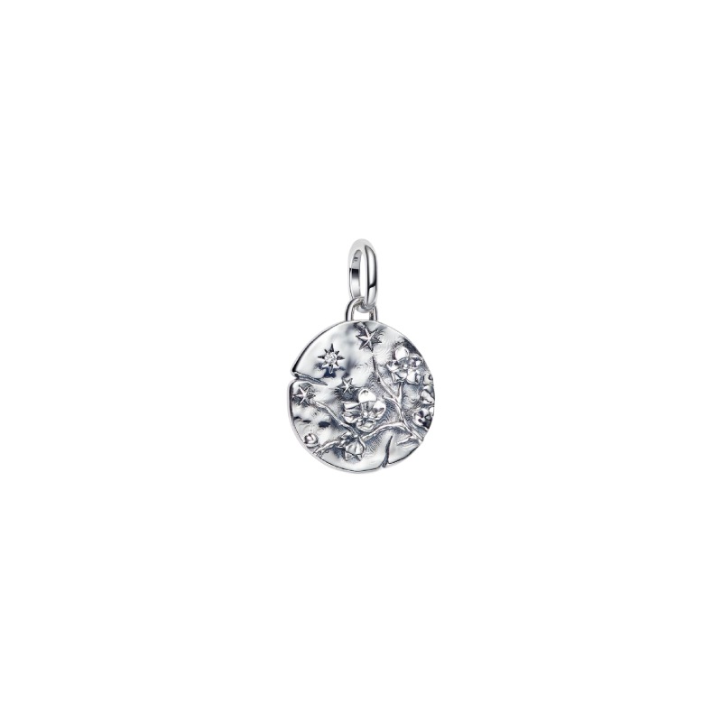 Charm PANDORA - Medallion Fiore di Ciliegio "Vivat Floreat" Argento Sterling 925 - 794085C01