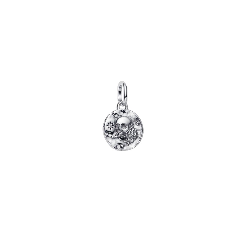 Charm PANDORA - Medallion Teschio "Carpe Diem" Argento Sterling 925 - 794089C01