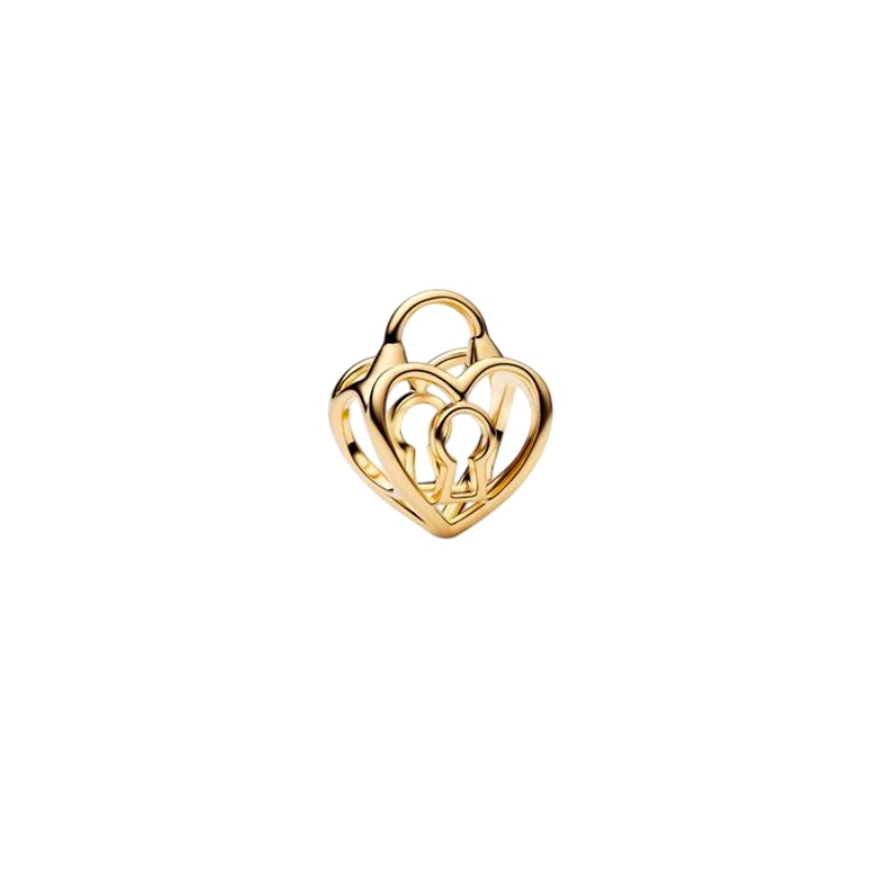 Charm PANDORA - Charm Openwork Lucchetto Cuore Finitura in Oro - 764358C00