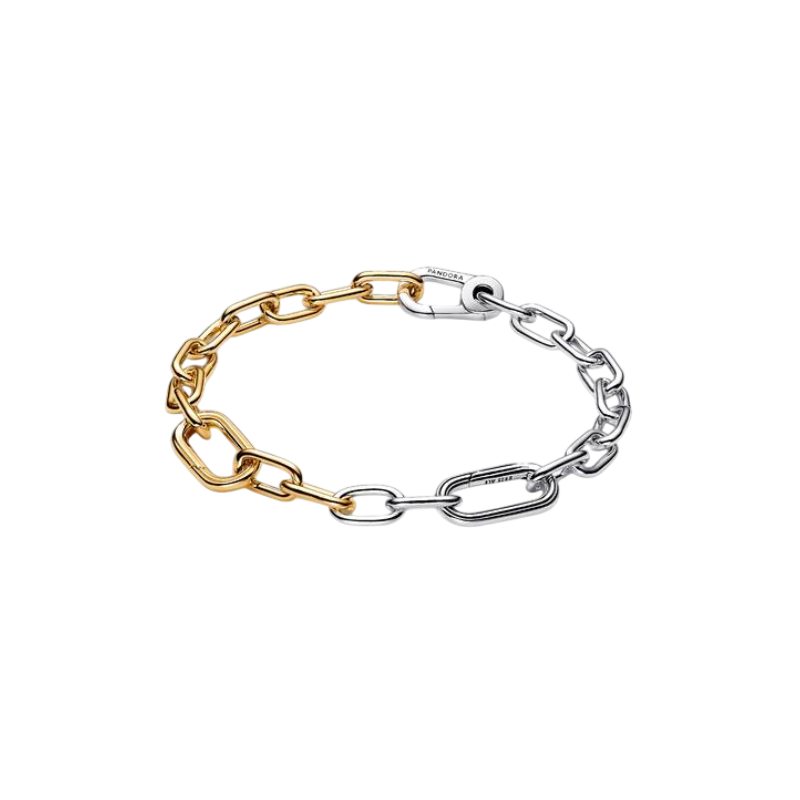 Bracciale PANDORA - Bracciale Maglia Link Small Pandora ME Argento Sterling 925, Esclusiva lega metallica rifinita in Oro - 563689C00